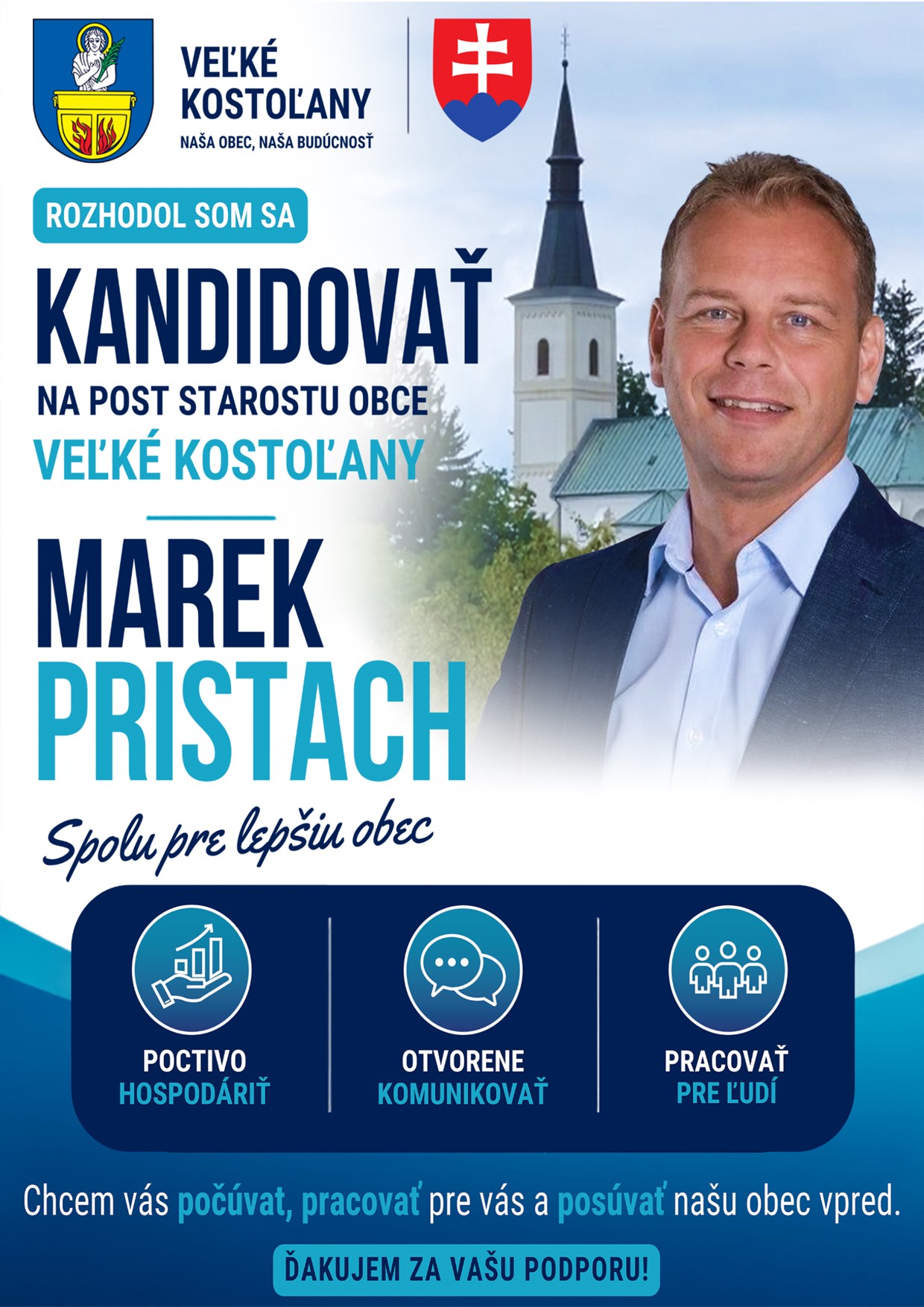Plagát A4: Rozhodol som sa kandidovať